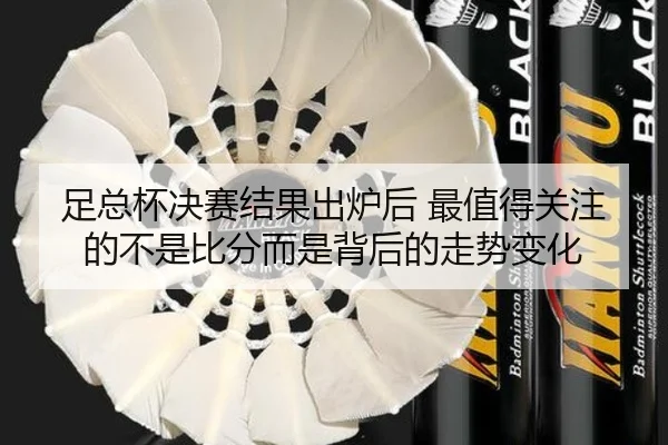 足总杯决赛结果出炉后 最值得关注的不是比分而是背后的走势变化